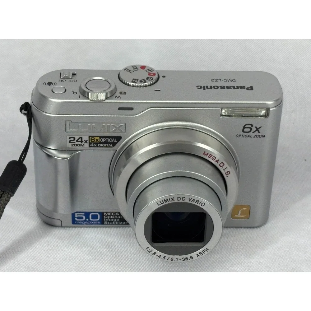 Panasonic Lumix DMC-LZ2 5MP 6x Optical Zoom Digital Camera Silver Vintage